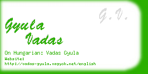 gyula vadas business card